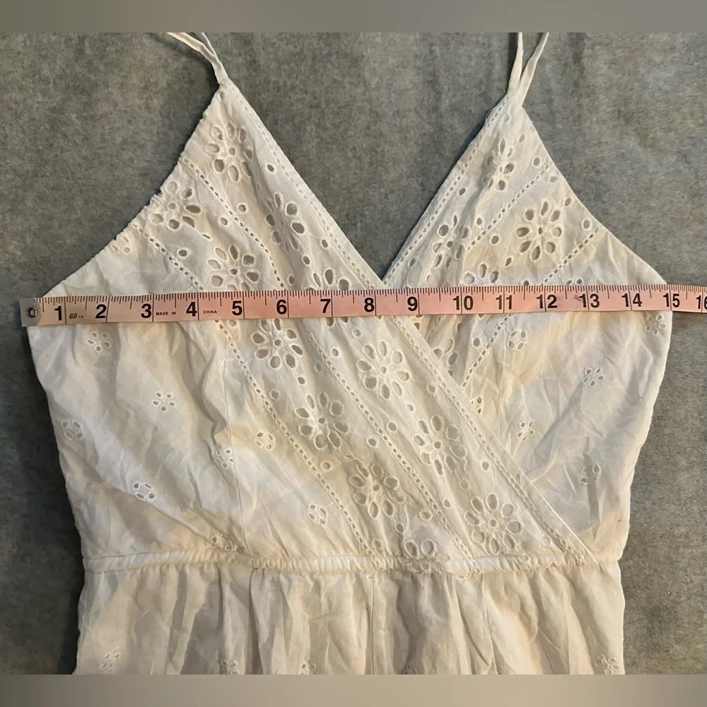 Japna White Eyelet Sleeveless Cotton Romper size S - Picture 5 of 9
